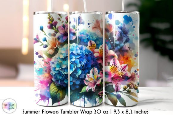 Colourful Summer Flowers Tumbler Design Review