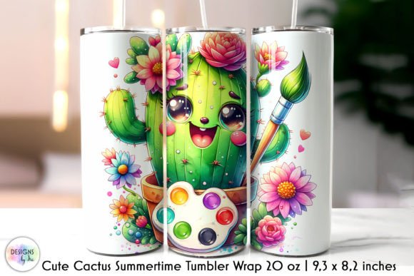 Colourful Summer Tumbler Wrap Cactus Review