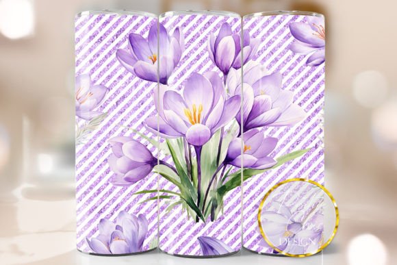 Crocus Tumbler Wrap PNG Design Review