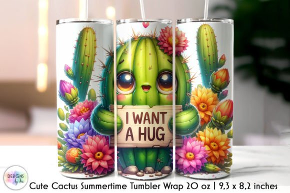 Cute Summer Cactus Tumbler Wrap Design Review