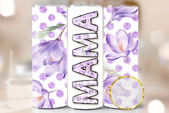 Mama Tumbler Wrap Mother Day Design PNG