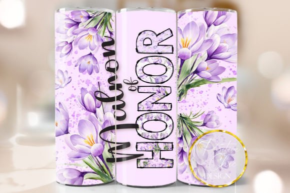 Matron of Honor Wedding Tumbler Wrap PNG Review