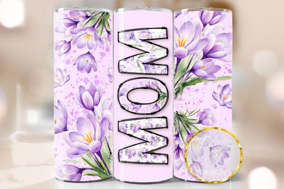 Mom Tumbler Wrap Sublimation PNG Design
