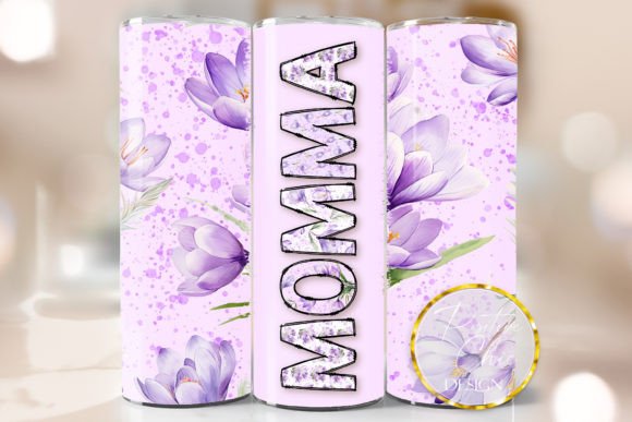 Momma Purple Tumbler Wrap Sublimation
