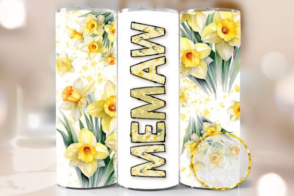 Mother Daffodils Tumbler Wrap Floral PNG Review