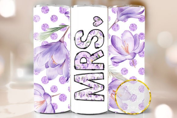 Mrs Tumbler Wrap Wedding Design PNG Review