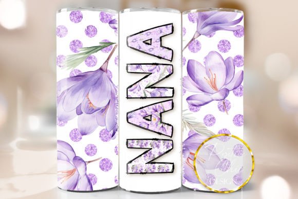Nana Tumbler Wrap Mothers Day Design PNG