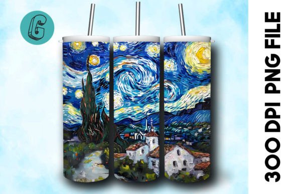 Oil Paint Starry Night Tumbler Wrap 37 Review