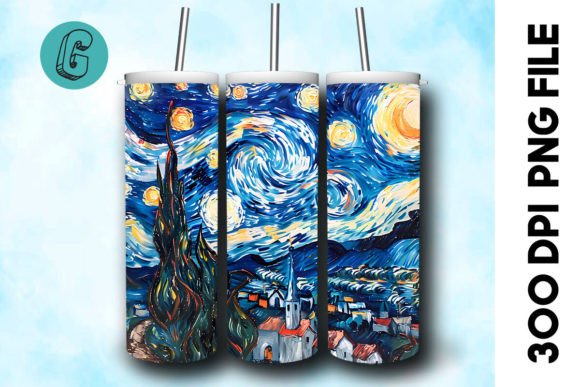 Oil Paint Starry Night Tumbler Wrap 39 Review
