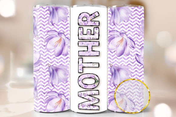 Purple Floral Mother Tumbler Wrap Design Review