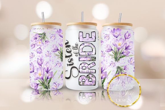 Sister of the Bride Cup Wrap Design