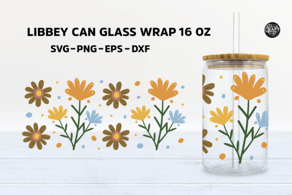 Spring Flowers Libbey Can Glass SVG Review