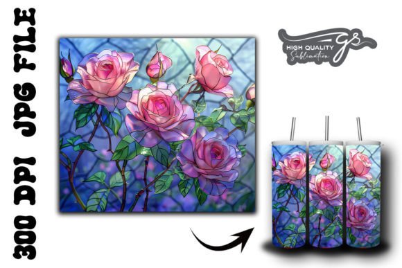 Stained Pink Roses Tumbler Wrap 37 Review